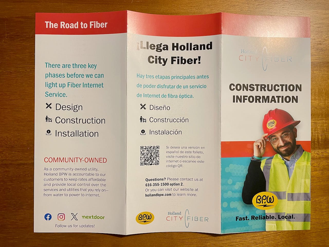 Construction Information brochure - Side 1